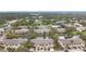 Aerial view showcasing townhouses near a tranquil canal at 6262 93Rd N Ter # 3904, Pinellas Park, FL 33782