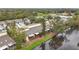 Aerial view of townhomes showcasing scenic waterfront location and private screened patios at 6262 93Rd N Ter # 3904, Pinellas Park, FL 33782
