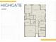 Highgate floorplan featuring owner's suite, gathering room, two car garage, and kitchen at 2327 Candlebrook Path, North Port, FL 34289
