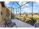 Enjoy serene water views from this screened patio, perfect for outdoor relaxation at 309 Mystic Falls Dr, Apollo Beach, FL 33572