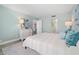 Bright bedroom with serene decor and relaxing space at 400 64Th Ave # 908, St Pete Beach, FL 33706