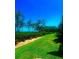 A backyard with a path, bushes, and trees at 1710 Lighthouse S Ter # 1, South Pasadena, FL 33707
