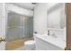 Clean bathroom with tub/shower combo and white vanity at 34124 Estates Ln, Wesley Chapel, FL 33543