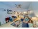 The open-concept living room flows seamlessly into a bright and functional kitchen at 4001 58Th N St # 20, Kenneth City, FL 33709