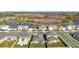 Community overview featuring various houses and a lake at 8849 Little Bluestem Dr, Land O Lakes, FL 34637