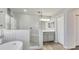Modern bathroom with a large shower and soaking tub at 11217 Avery Oaks Dr, Tampa, FL 33625