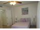 Bedroom with double bed, nightstand, and closet at 6000 20Th N St # 114, St Petersburg, FL 33714