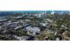Drone view showcasing home's location near Clearwater Beach at 1221 Drew St # E11, Clearwater, FL 33755