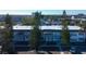 Aerial view of the apartment building and surrounding area at 1221 Drew St # E11, Clearwater, FL 33755