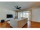 Living room with hardwood floors and sliding glass doors at 1221 Drew St # E11, Clearwater, FL 33755