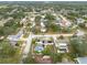 Aerial view showing the house, pool, and surrounding neighborhood at 813 Kingswood Pl, Brandon, FL 33511