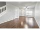 Hardwood floor living room with neutral walls and a view of the front entrance at 2223 Lake Woodberry Cir, Brandon, FL 33510