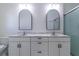 Modern bathroom with double vanity and walk-in shower at 3873 21St N Ave, St Petersburg, FL 33713