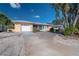 Front view of charming ranch house with attached garage and landscaped yard at 3873 21St N Ave, St Petersburg, FL 33713