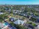 Aerial view of a neighborhood with houses and lush green trees at 3873 21St N Ave, St Petersburg, FL 33713