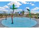 Fun splash pad with palm tree water features for  at 5484 Warrington Town Path, Wesley Chapel, FL 33545