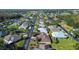 Aerial view showing a neighborhood with houses and roads at 29417 Caddyshack Ln, San Antonio, FL 33576