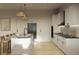 Modern kitchen with marble countertops and stainless steel appliances at 3819 71St N St, St Petersburg, FL 33709