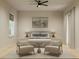 Spacious bedroom with a king-size bed and two armchairs at 3819 71St N St, St Petersburg, FL 33709