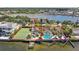 Waterfront property with pool, tennis court, and boat dock at 5029 W San Miguel St, Tampa, FL 33629