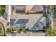 Aerial view showcasing a home's roofline and pool at 10130 Balcony St, New Port Richey, FL 34655