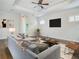 Spacious living room with hardwood floors and a neutral color palette at 10130 Balcony St, New Port Richey, FL 34655