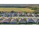 Aerial view showing home's location in a quiet cul-de-sac at 10431 Machrihanish Cir, San Antonio, FL 33576