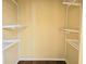 Walk-in closet with shelving, providing ample space for organized storage and wardrobe management at 1808 Cypress Trace Dr # 1808, Safety Harbor, FL 34695