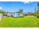 Bright backyard featuring lush grass and a small palm tree in a sun-filled area at 1900 60Th N Way, St Petersburg, FL 33710