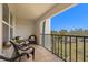 Spacious balcony with scenic views and seating area at 4681 1St Ne St # 305, St Petersburg, FL 33703