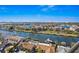 Aerial view showcasing waterfront community and canal views at 5950 Pelican Bay S Plz # Ph-2D, St Petersburg, FL 33707