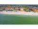 Aerial view of building and surrounding area, beach and ocean at 1000 Gulf Blvd # 302, Indian Rocks Beach, FL 33785