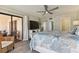Main bedroom with king-size bed, ocean view and private balcony access at 1000 Gulf Blvd # 302, Indian Rocks Beach, FL 33785