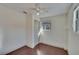 Bedroom with wood floors and a closet at 1100 E Louisiana Ave, Tampa, FL 33603