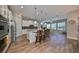 Modern kitchen with stainless steel appliances and an island at 13230 Fawn Lily Dr, Riverview, FL 33579