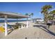 Beachfront gazebos with picnic tables and grills at 5135 Gemstone Dr # 206, New Port Richey, FL 34652
