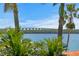 Serene water view framed by palm trees, showcasing a bridge and tranquil waterfront at 6189 Leeland S St, St Petersburg, FL 33715