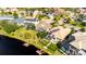 Property location shown from an aerial perspective, highlighting its waterfront setting at 10511 Martinique Isle Dr, Tampa, FL 33647