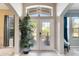 Bright entryway with double doors and a large plant at 10511 Martinique Isle Dr, Tampa, FL 33647