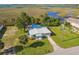 Aerial view of the house with waterfront access at 4021 Eagle Nest Dr, Hernando Beach, FL 34607