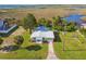 Aerial view of a single-story home near the water at 4021 Eagle Nest Dr, Hernando Beach, FL 34607