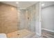 Large walk-in shower with glass enclosure and tile surround at 4021 Eagle Nest Dr, Hernando Beach, FL 34607