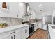 Modern kitchen with white cabinets, stainless steel appliances, and quartz countertops at 5472 Cactus Cir, Spring Hill, FL 34606