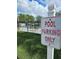 Pool parking sign for residents only at 1252 Costa Mesa Dr, Wesley Chapel, FL 33543