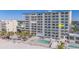 Aerial view of the building highlighting its pool and beach access at 20002 Gulf Blvd # 2602, Indian Shores, FL 33785