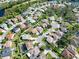 Wide aerial view of a residential community with numerous houses at 2012 Fern Ridge Ct, Holiday, FL 34691