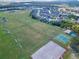 Aerial view of community park with sports fields at 2012 Fern Ridge Ct, Holiday, FL 34691