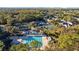 Aerial view of community pool and tennis courts at 12004 Marblehead Dr, Tampa, FL 33626