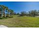 Landscaped backyard with green grass at 1257 Corinth Greens Dr # 1257, Sun City Center, FL 33573