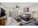 Relaxing living room, featuring leather couches and a coffee table at 19029 Us Highway 19 N # 13F, Clearwater, FL 33764